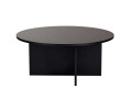 Soleil" wooden coffee table - 90 x 90 x 40 cm - Walnut - Black Wood