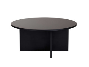 Soleil" wooden coffee table - 90 x 90 x 40 cm - Black wood