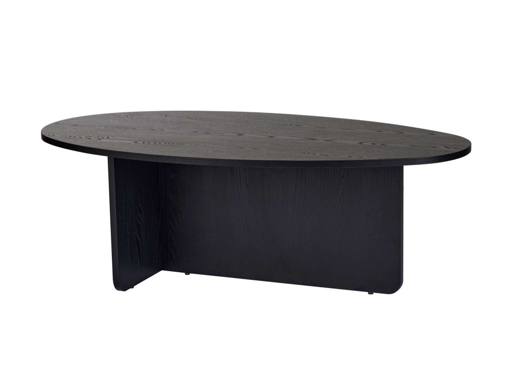 Orba" wooden coffee table - 120 x 65 x 40 cm - Black wood