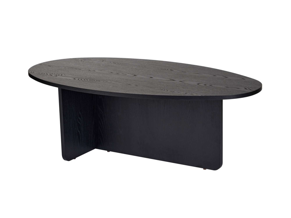 Orba" wooden coffee table - 120 x 65 x 40 cm - Black wood