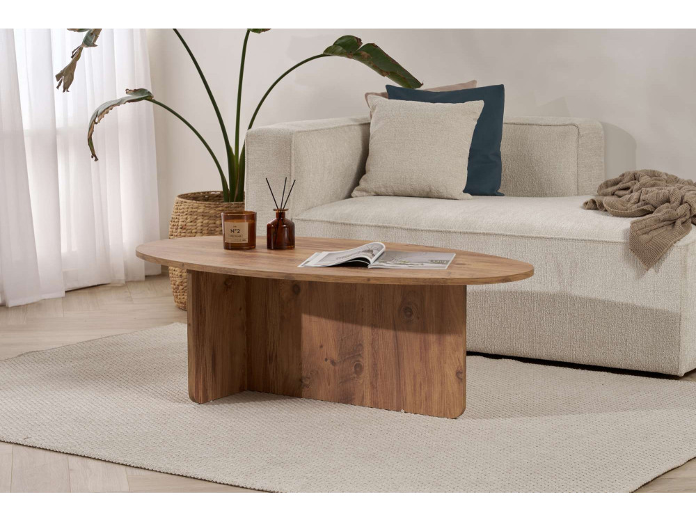Orba" wooden coffee table - 120 x 65 x 40 cm - Atlantic pine
