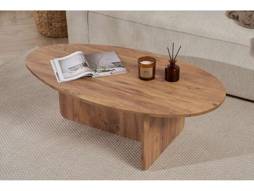 Orba" wooden coffee table - 120 x 65 x 40 cm - Atlantic pine