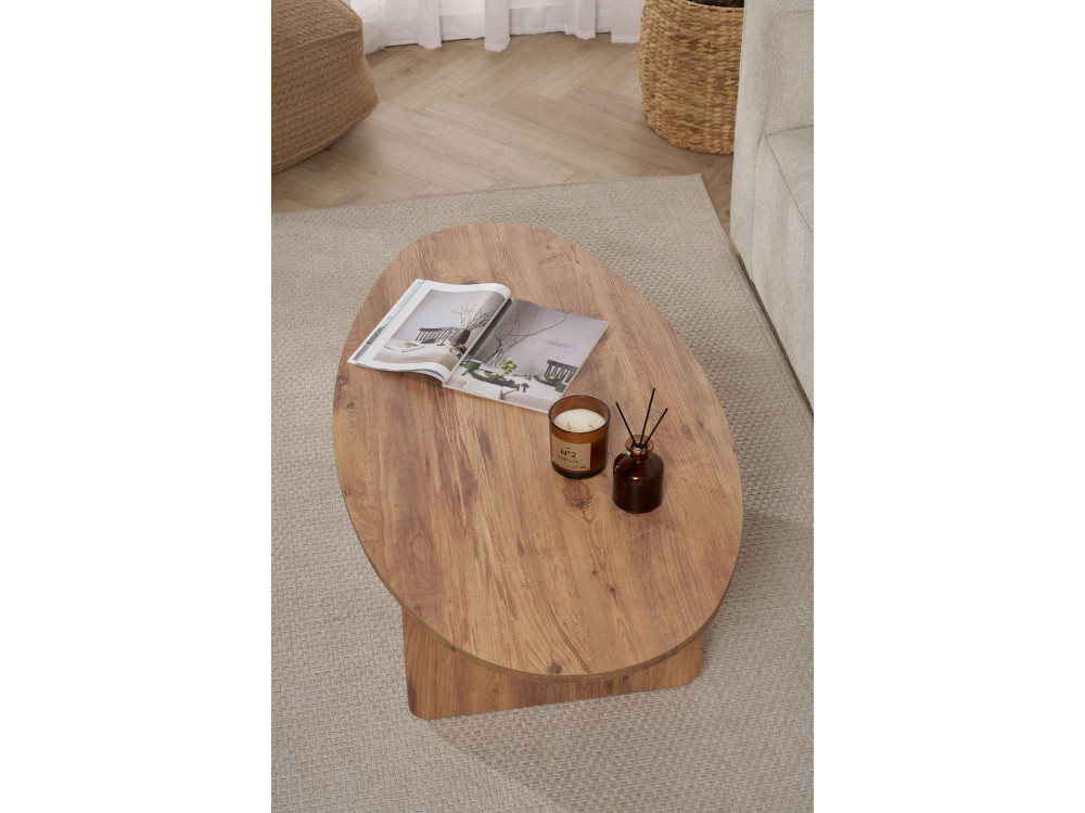 Orba" wooden coffee table - 120 x 65 x 40 cm - Atlantic pine
