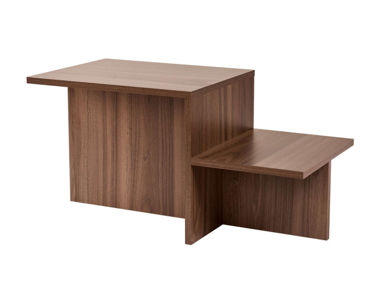 Harmony" wooden coffee table - 80 x 40 x 40 cm - Walnut