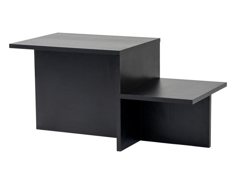 Harmony" wooden coffee table 80 x 40 x 40 cm - Black wood