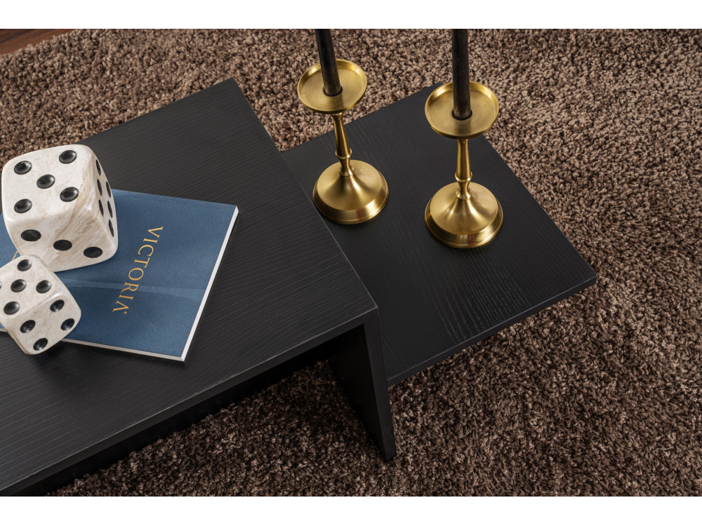 Harmony" wooden coffee table 80 x 40 x 40 cm - Black wood