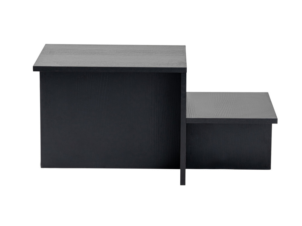 Harmony" wooden coffee table 80 x 40 x 40 cm - Black wood