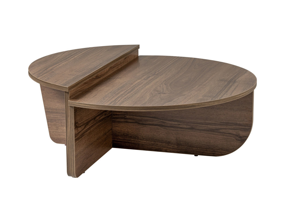 Orion" wooden coffee table - 90 x 60 x 30 cm - Walnut