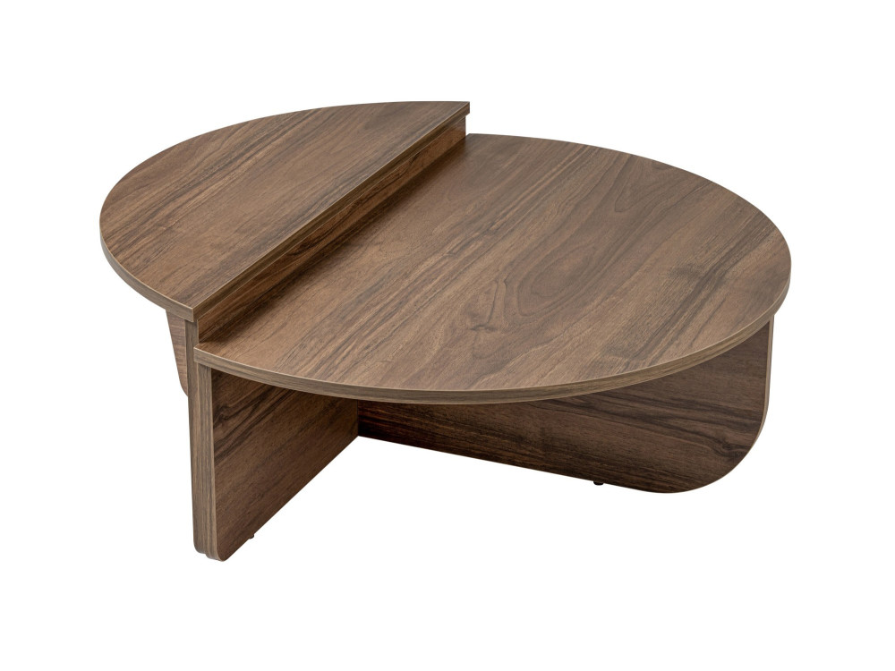 Orion" wooden coffee table - 90 x 60 x 30 cm - Walnut