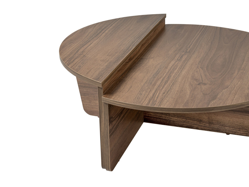 Orion" wooden coffee table - 90 x 60 x 30 cm - Walnut