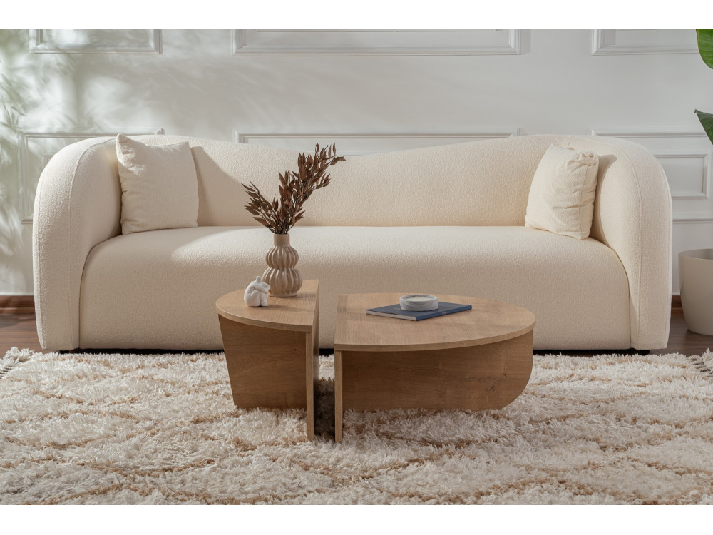 Orion" wooden coffee table - 90 x 60 x 30 cm - Honey oak