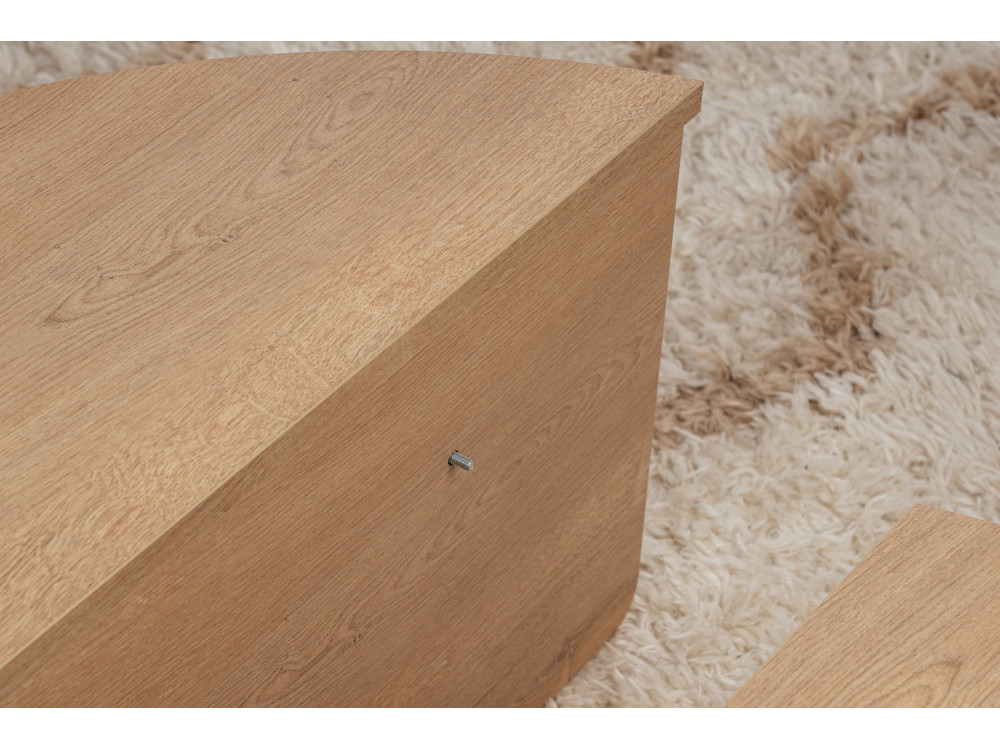 Orion" wooden coffee table - 90 x 60 x 30 cm - Honey oak