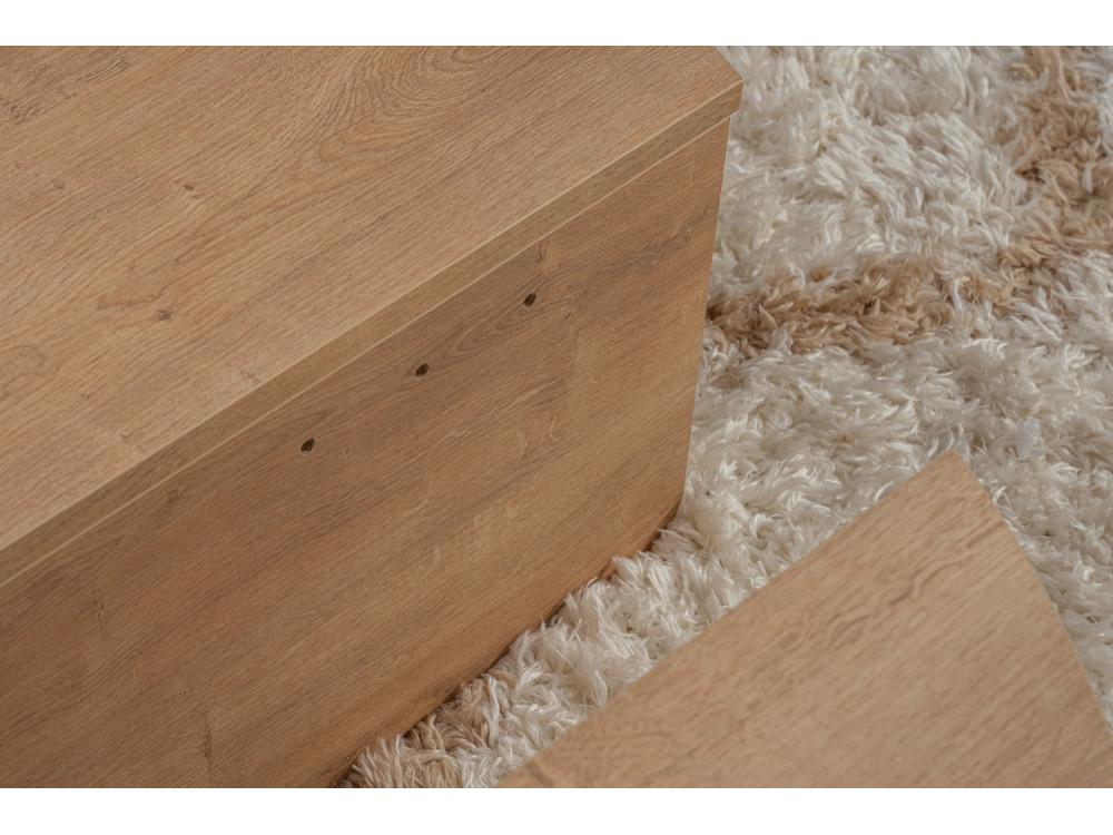 Orion" wooden coffee table - 90 x 60 x 30 cm - Honey oak