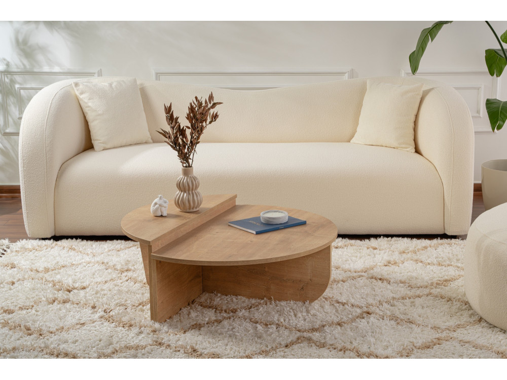 Orion" wooden coffee table - 90 x 60 x 30 cm - Honey oak