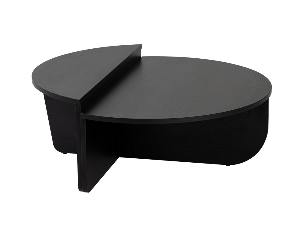 Orion" wooden coffee table - 90 x 60 x 30 cm - Black wood