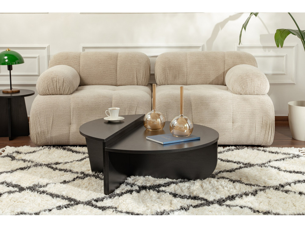 Orion" wooden coffee table - 90 x 60 x 30 cm - BoisNoir