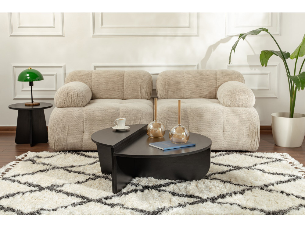 Orion" wooden coffee table - 90 x 60 x 30 cm - BoisNoir