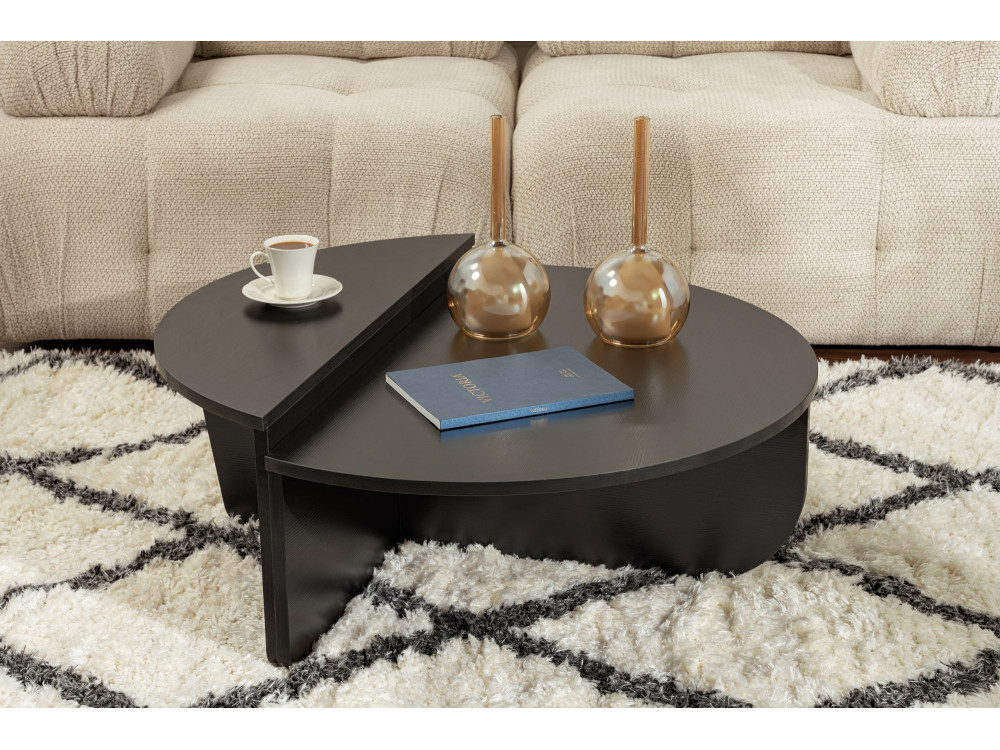 Orion" wooden coffee table - 90 x 60 x 30 cm - BoisNoir