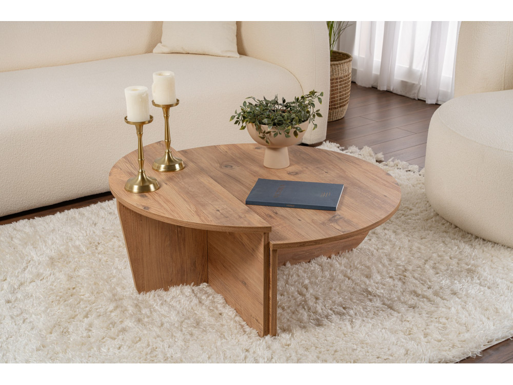 Orion" wooden coffee table - 90 x 60 x 30 cm - Atlantic pine