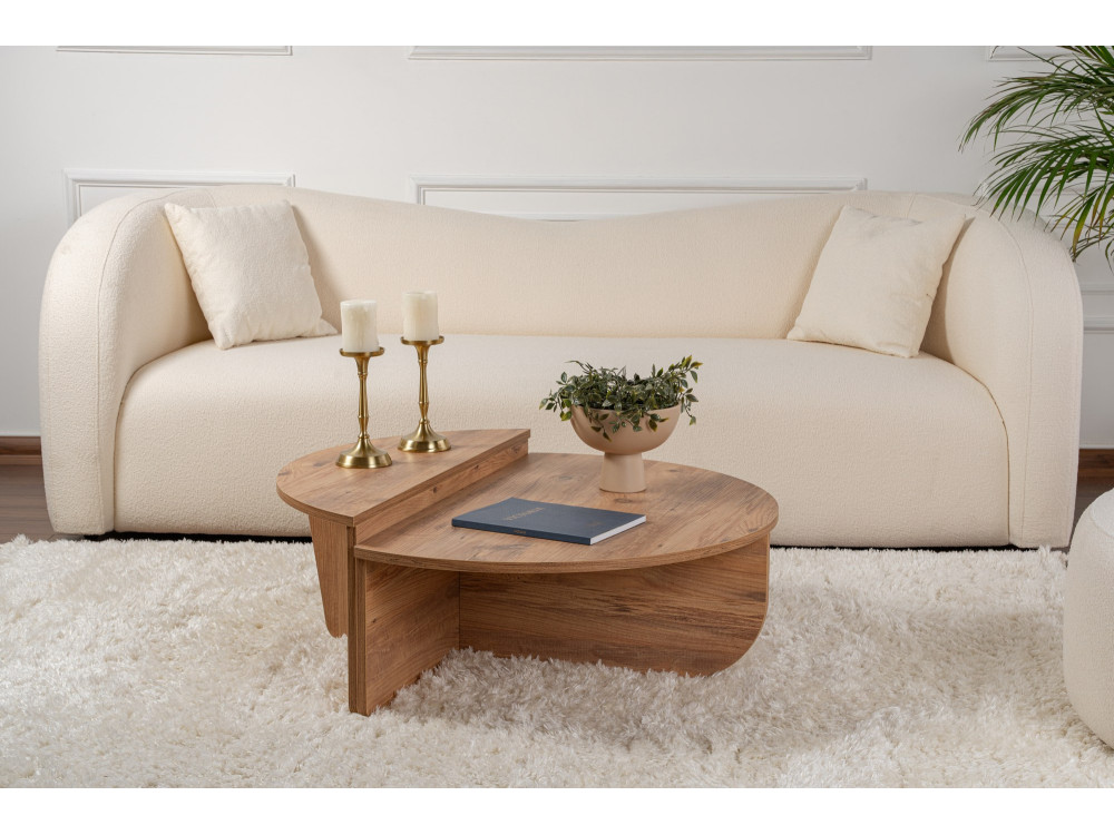 Orion" wooden coffee table - 90 x 60 x 30 cm - Atlantic pine