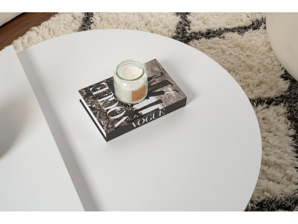 Orion" wooden coffee table - 90 x 60 x 30 cm - White