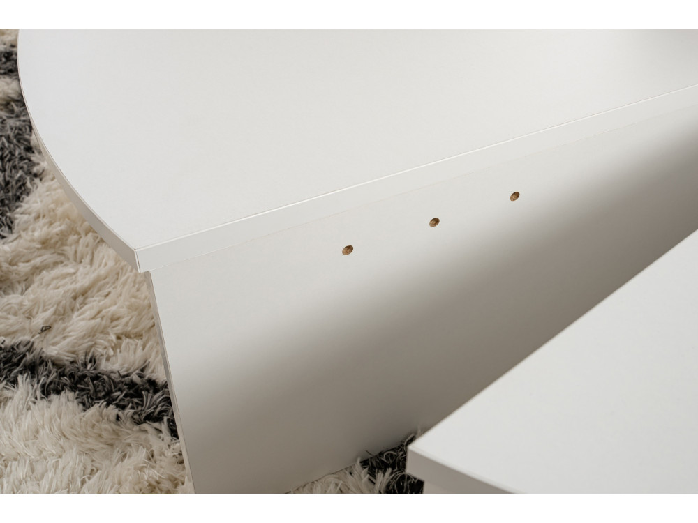 Orion" wooden coffee table - 90 x 60 x 30 cm - White