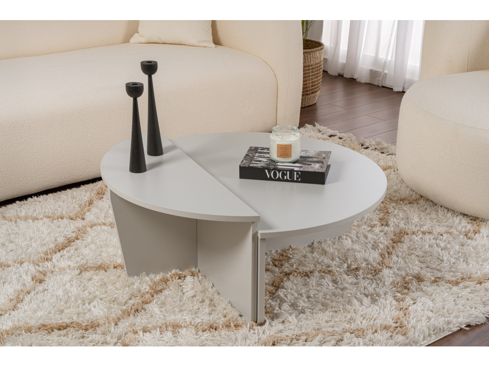 Orion" wooden coffee table 90 x 60 x 30 cm - Grey