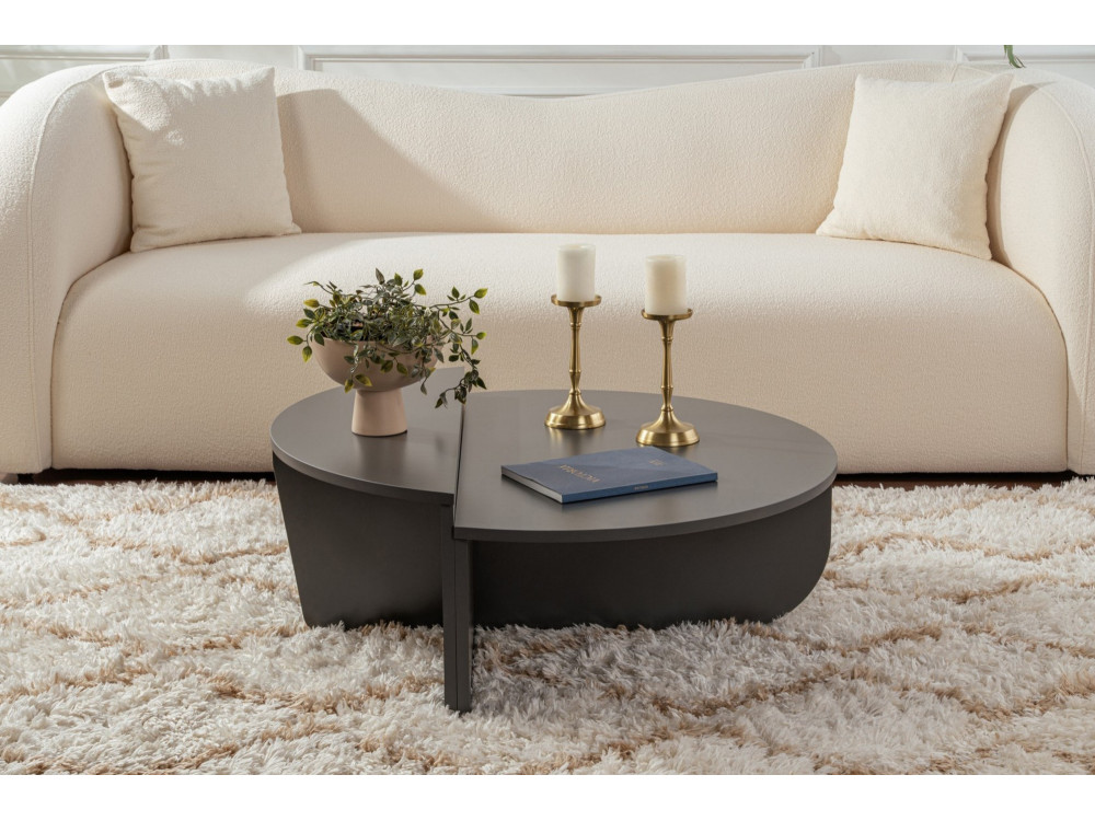 Orion" wooden coffee table 90 x 60 x 30 cm - Anthracite