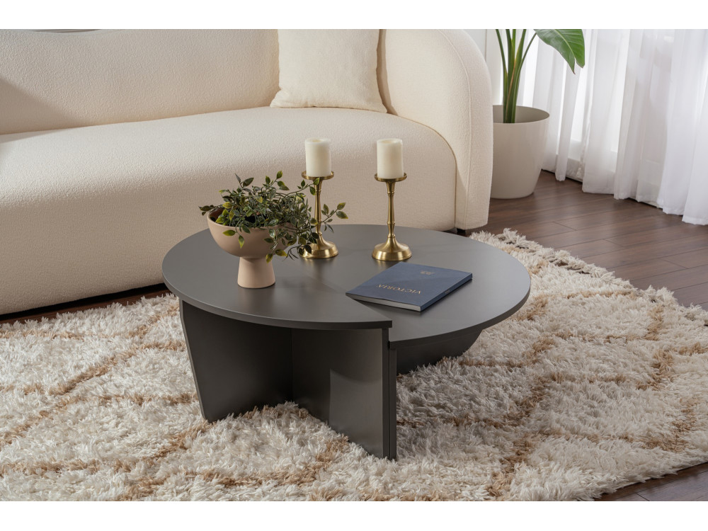 Orion" wooden coffee table 90 x 60 x 30 cm - Anthracite