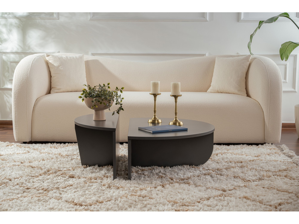 Orion" wooden coffee table 90 x 60 x 30 cm - Anthracite