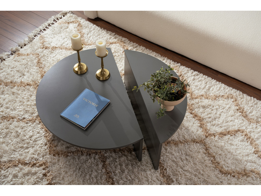 Orion" wooden coffee table 90 x 60 x 30 cm - Anthracite