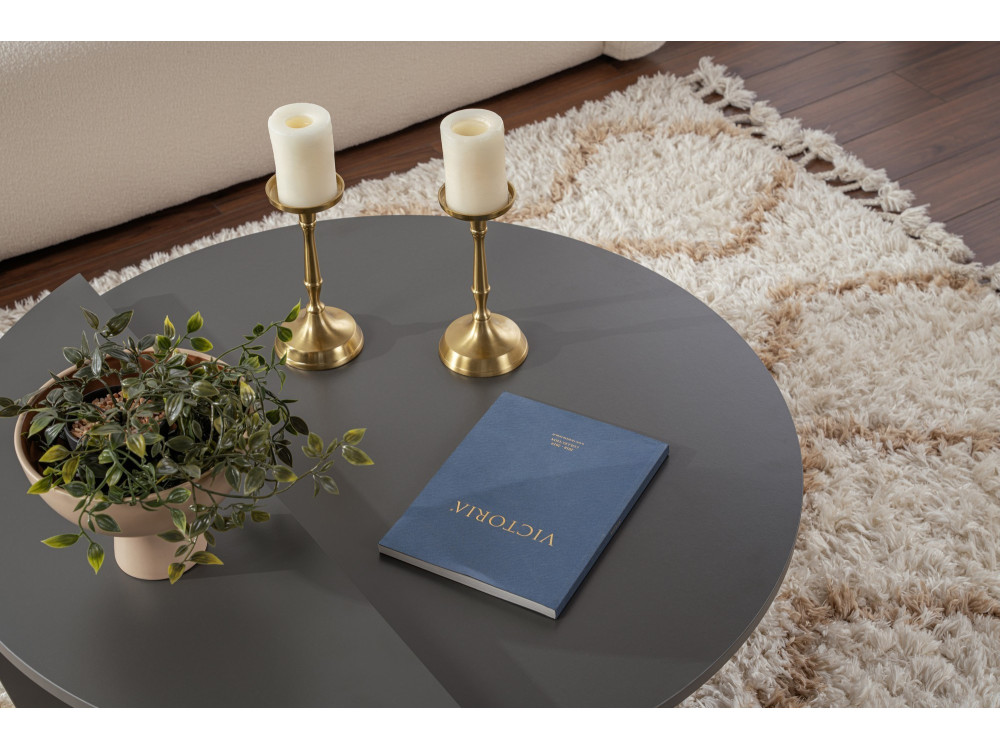 Orion" wooden coffee table 90 x 60 x 30 cm - Anthracite