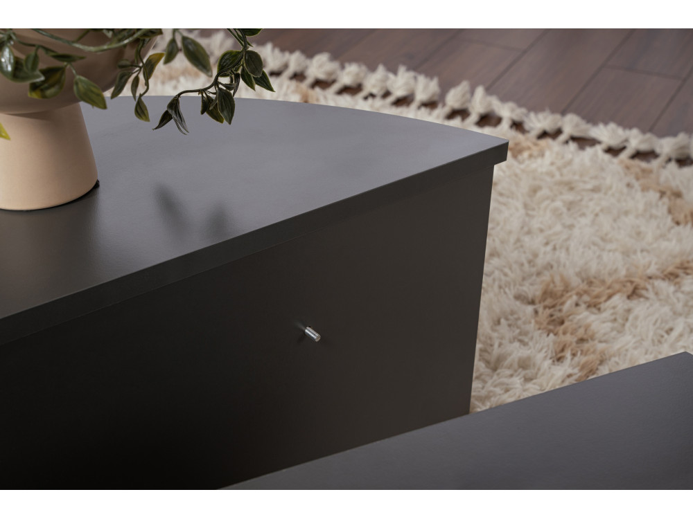 Orion" wooden coffee table 90 x 60 x 30 cm - Anthracite