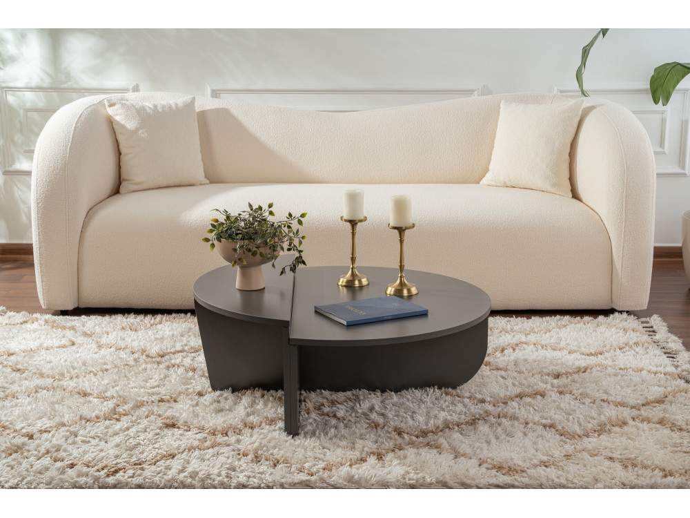 Orion" wooden coffee table 90 x 60 x 30 cm - Anthracite