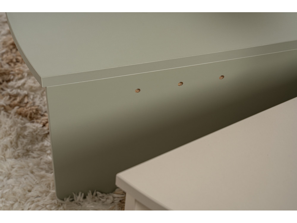 Orion" wooden coffee table 90 x 60 x 30 cm - Ash green