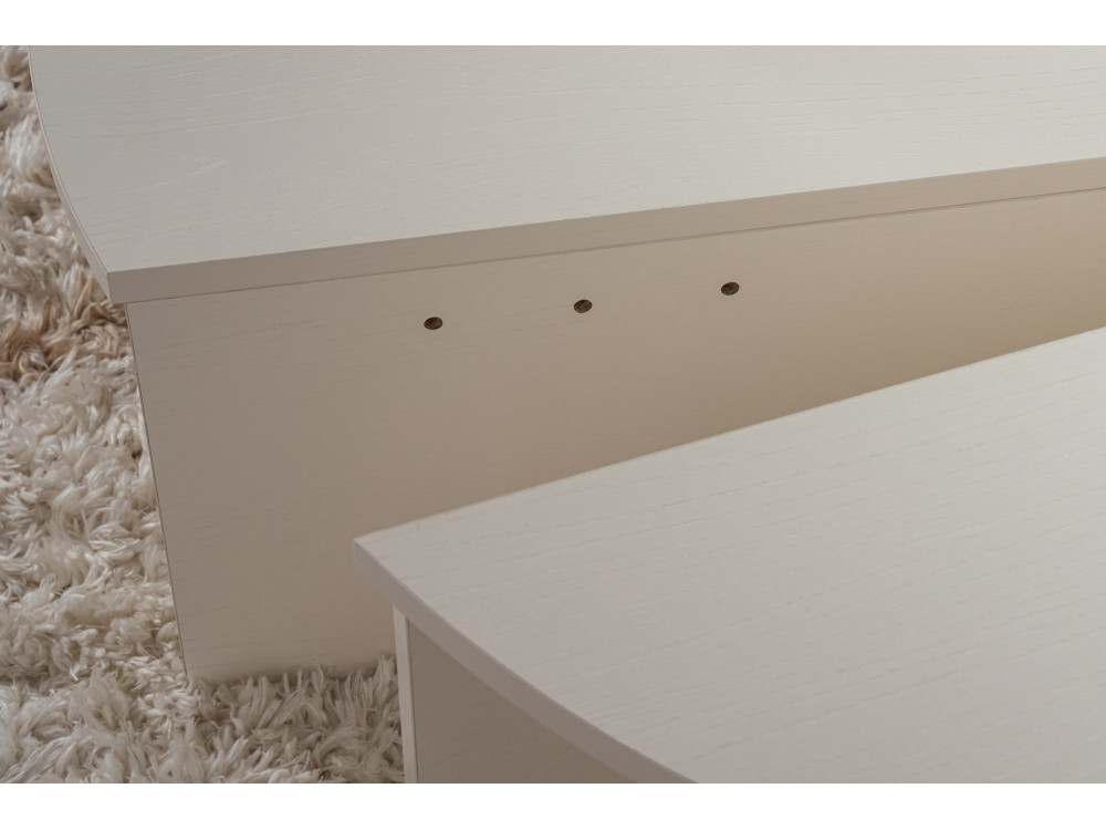 Orion" wooden coffee table 90 x 60 x 30 cm - Wood white