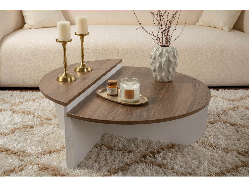 Orion" wooden coffee table 90 x 60 x 30 cm - Walnut