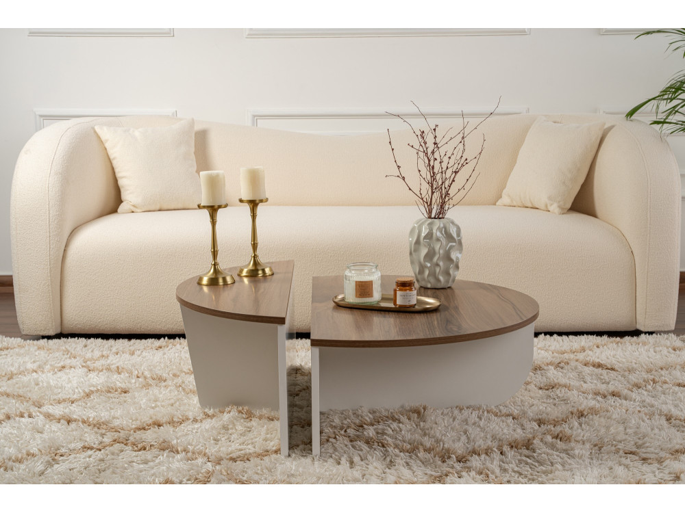 Orion" wooden coffee table 90 x 60 x 30 cm - Walnut
