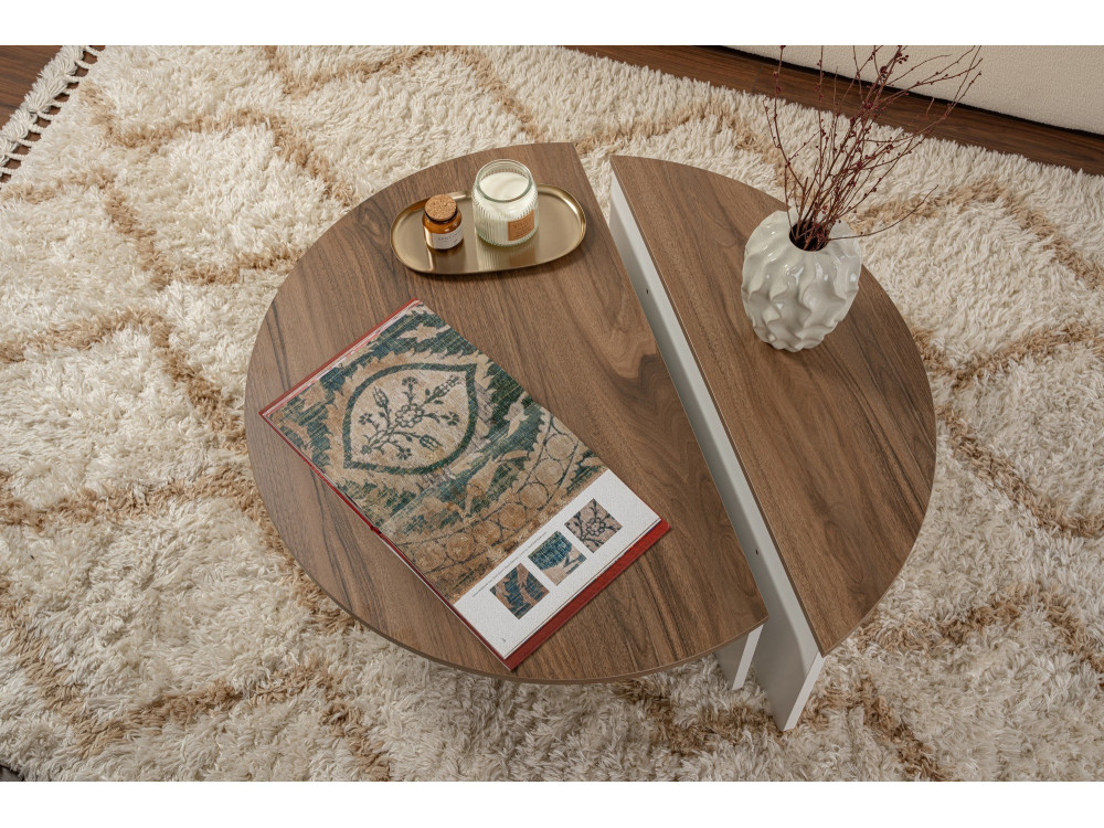 Orion" wooden coffee table 90 x 60 x 30 cm - Walnut