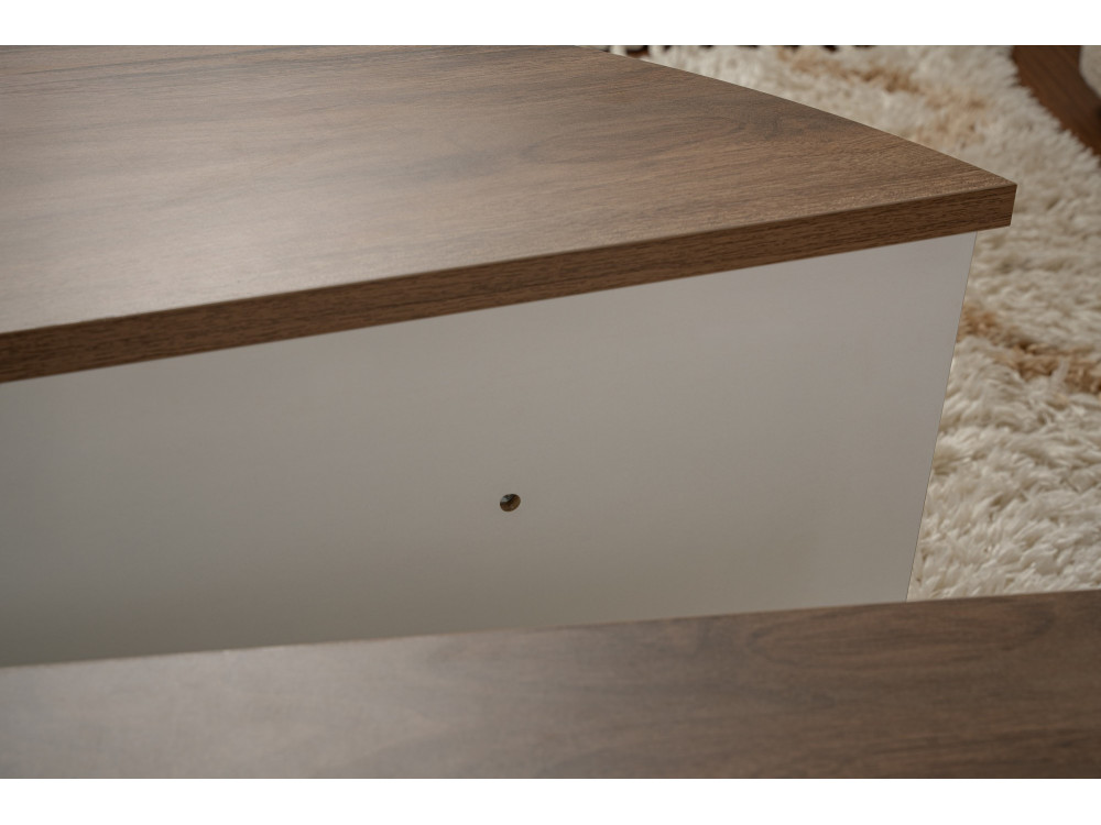Orion" wooden coffee table 90 x 60 x 30 cm - Walnut