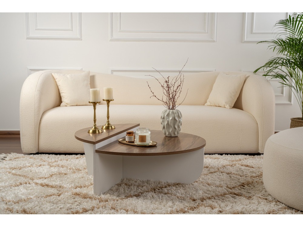 Orion" wooden coffee table 90 x 60 x 30 cm - Walnut