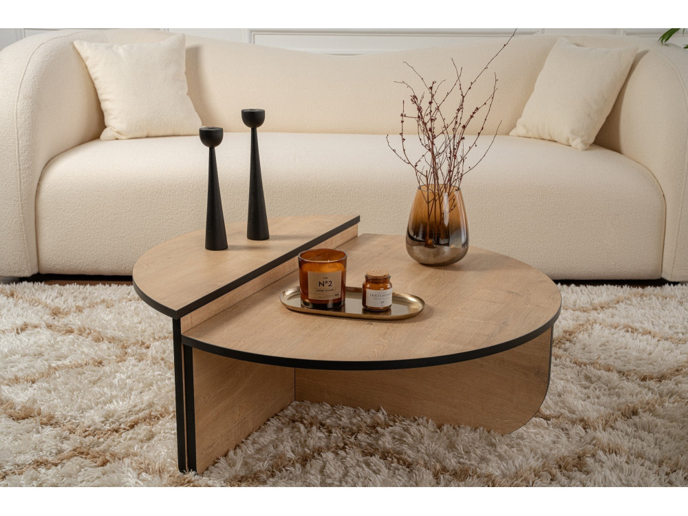 Orion" wooden coffee table 90 x 60 x 30 cm - Honey oak