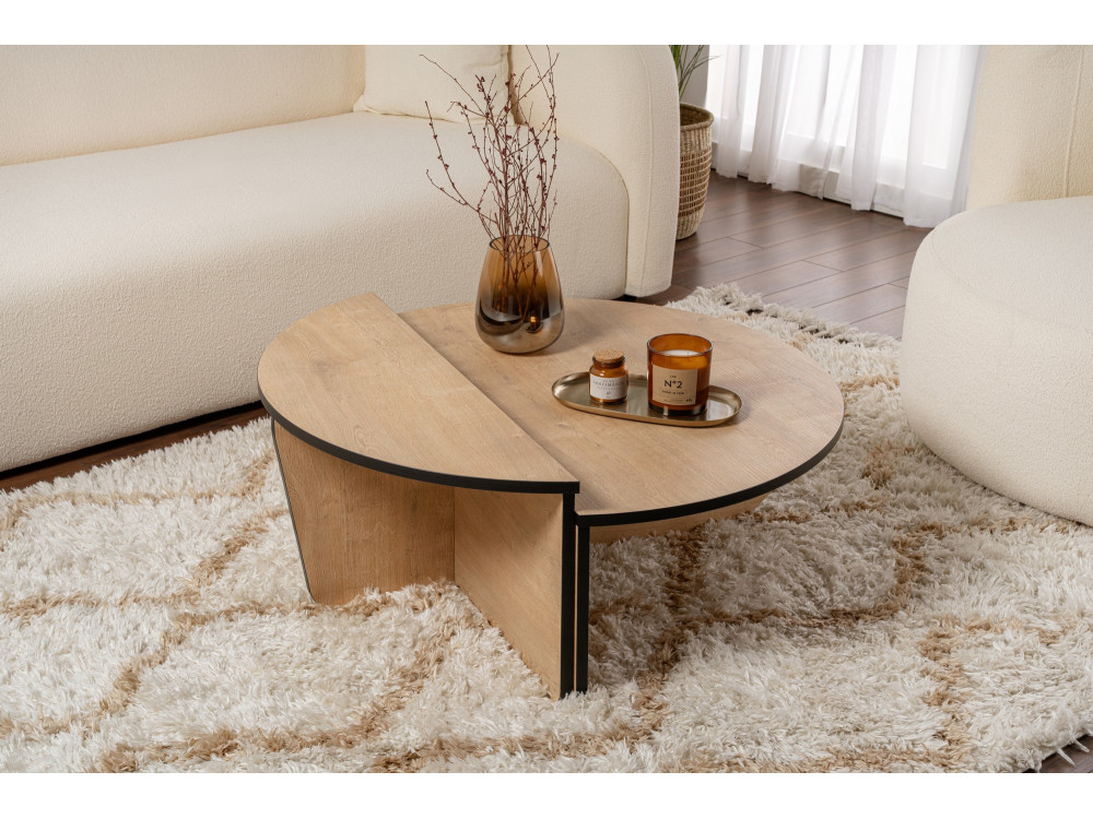 Orion" wooden coffee table 90 x 60 x 30 cm - Honey oak