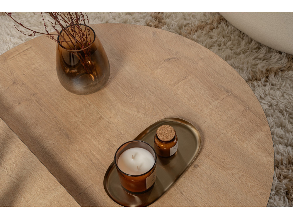 Orion" wooden coffee table 90 x 60 x 30 cm - Honey oak