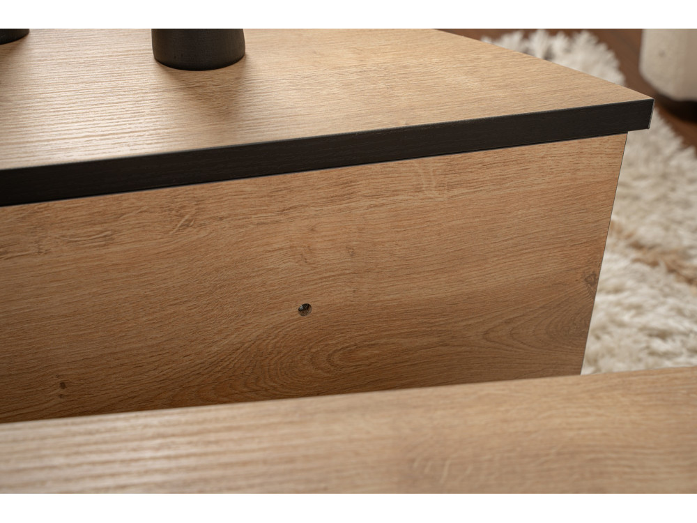 Orion" wooden coffee table 90 x 60 x 30 cm - Honey oak