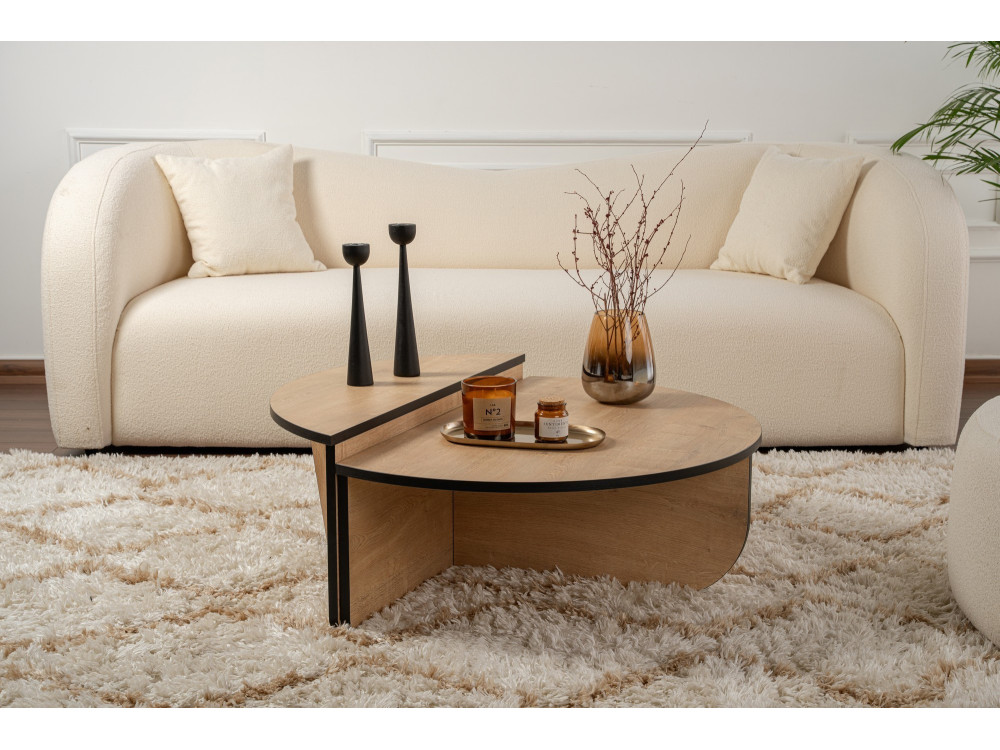 Orion" wooden coffee table 90 x 60 x 30 cm - Honey oak