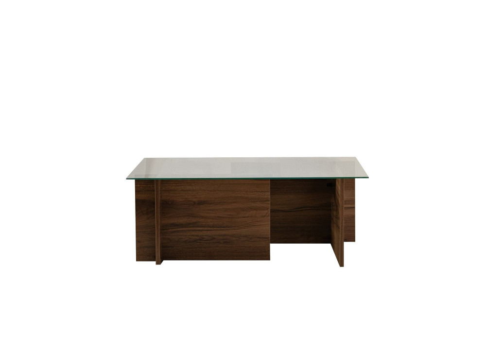 Vetrino" wooden coffee table - 105 x 65 x 40 cm - Walnut