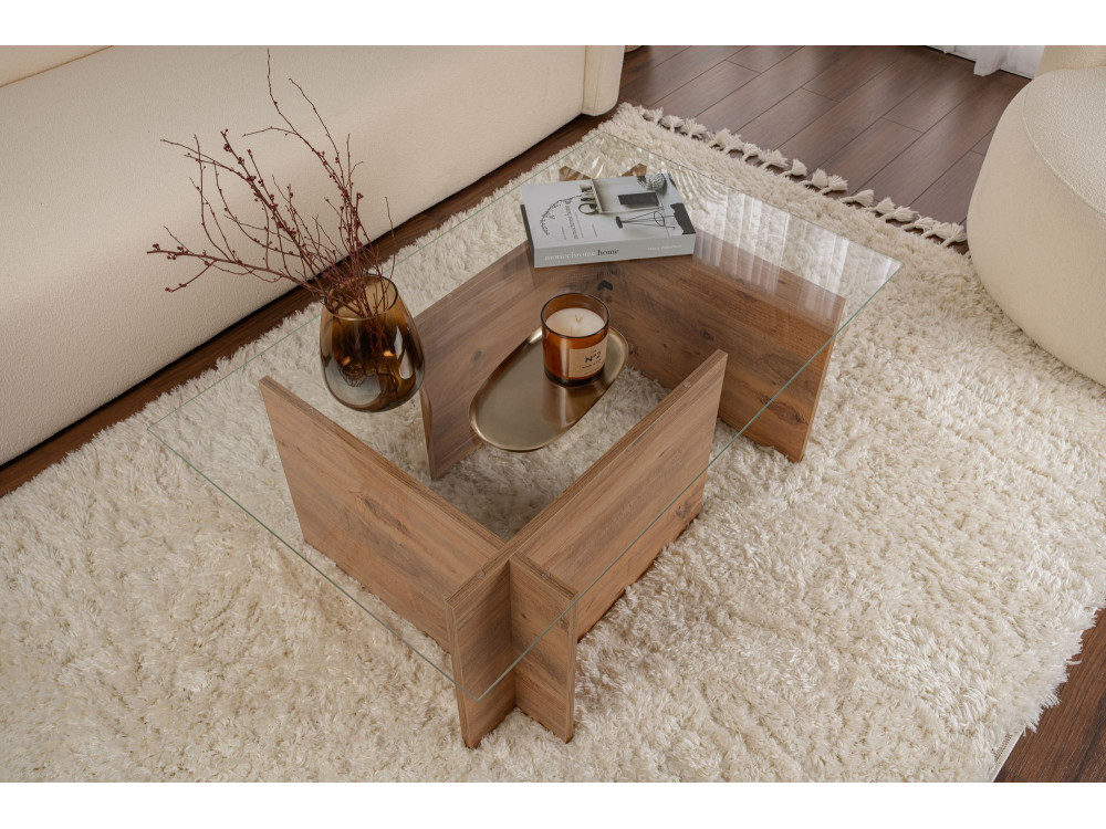 Vetrino" wooden coffee table - 105 x 65 x 40 cm - Atlantic pine