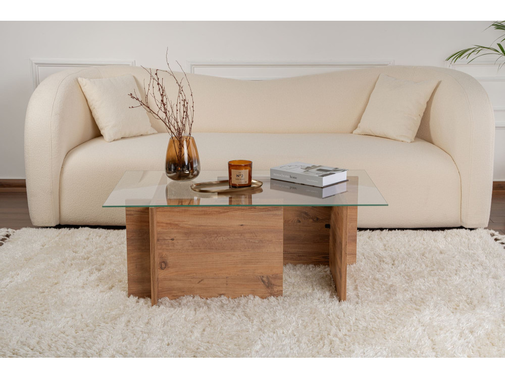 Vetrino" wooden coffee table - 105 x 65 x 40 cm - Atlantic pine