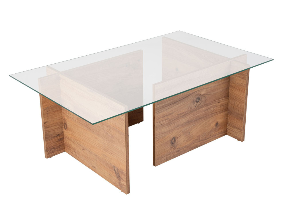 Vetrino" wooden coffee table - 105 x 65 x 40 cm - Atlantic pine